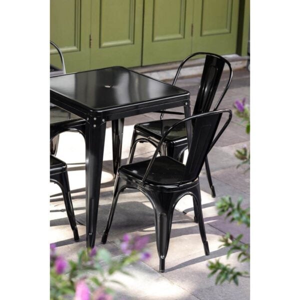 Bolero Bistro Steel Side Chairs Black (Pack of 4) - Image 15
