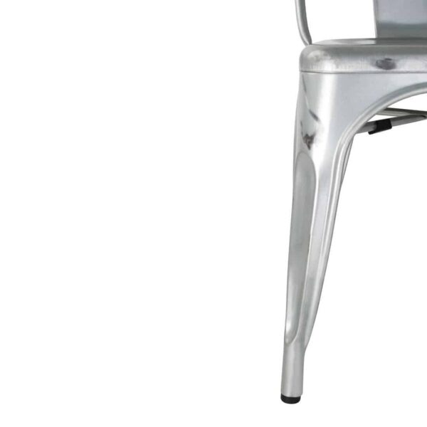 Bolero Bistro Galvanised Steel Side Chairs (Pack of 4) - Image 5