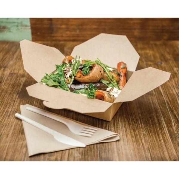 Vegware Compostable Paperboard Food Boxes No.5 1050ml / 37oz (Pack of 150) - Image 11