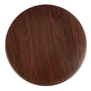 Bolero Pre-drilled Round Table Top Dark Brown 800mm