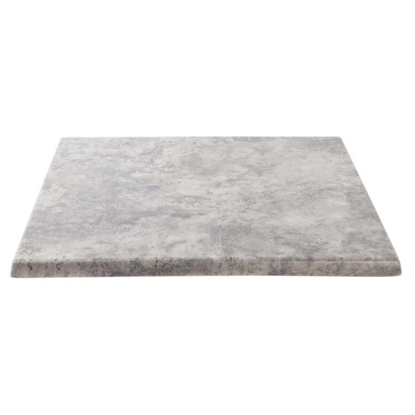Werzalit Pre-drilled Square Table Top Concrete 600mm - Image 4