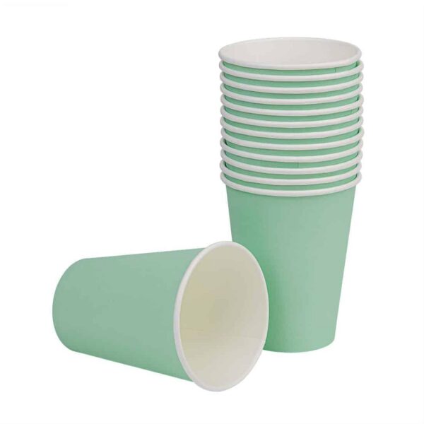 Fiesta Recyclable Single Wall Takeaway Coffee Cups Turquoise 340ml / 12oz (Pack of 1000) - Image 3