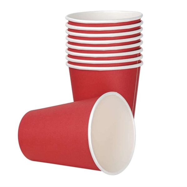 Fiesta Recyclable Single Wall Takeaway Coffee Cups Red 340ml / 12oz (Pack of 50) - Image 3