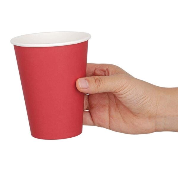 Fiesta Recyclable Single Wall Takeaway Coffee Cups Red 340ml / 12oz (Pack of 50) - Image 4