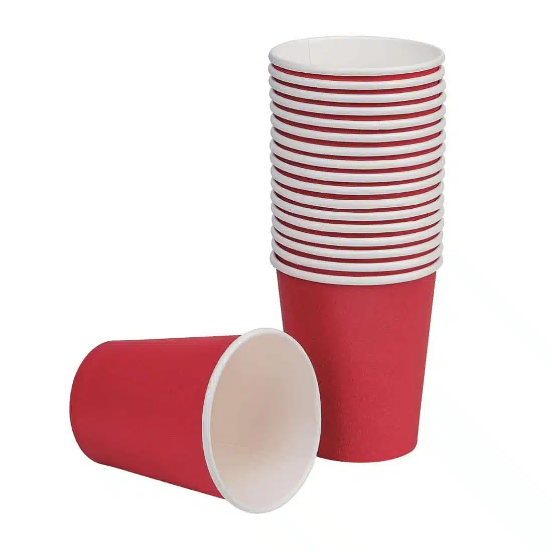 Fiesta Recyclable Single Wall Takeaway Coffee Cups Red 225ml / 8oz (Pack of 1000) - Image 2