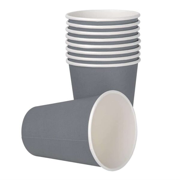 Fiesta Recyclable Coffee Cups Single Wall Charcoal 340ml / 12oz (Pack of 1000) - Image 3