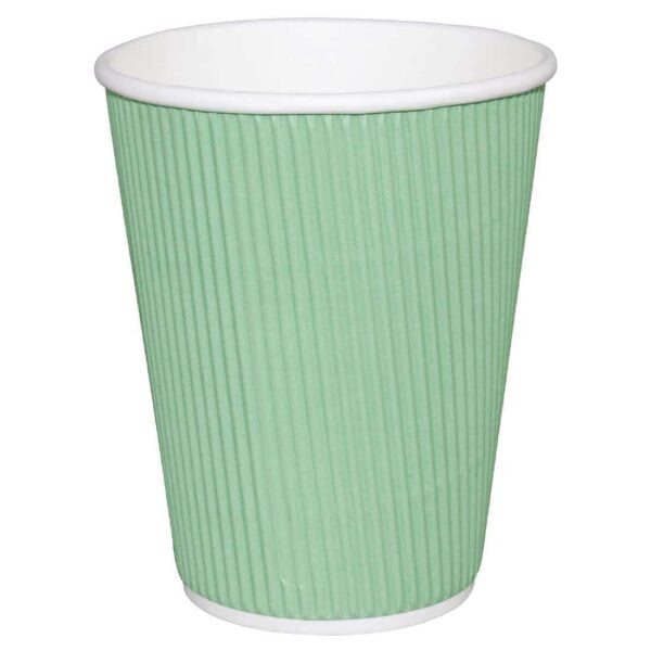 Fiesta Recyclable Coffee Cups Ripple Wall Turquoise 340ml / 12oz (Pack of 500) - Image 2