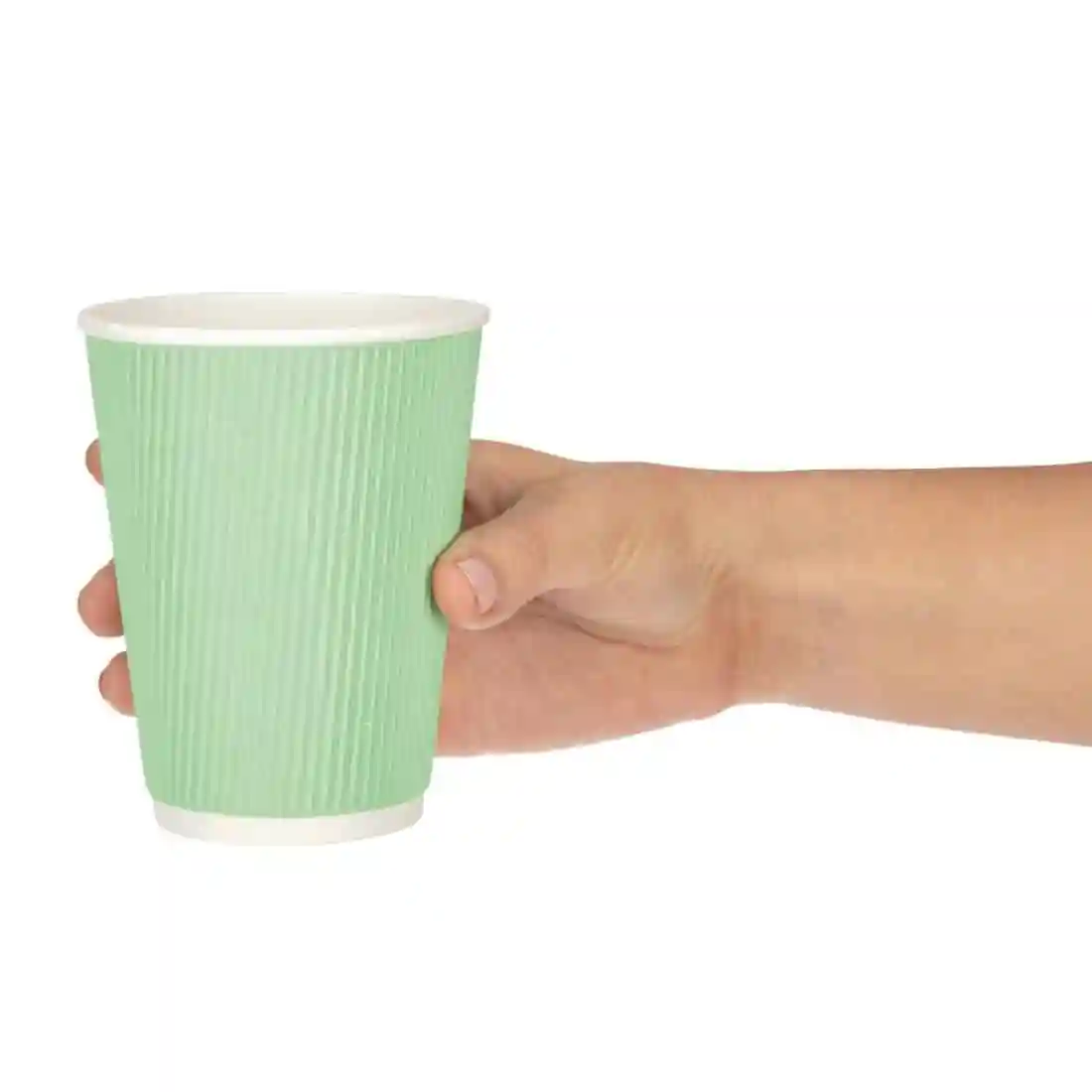 Fiesta Recyclable Coffee Cups Ripple Wall Turquoise 340ml / 12oz (Pack of 500) - Image 2