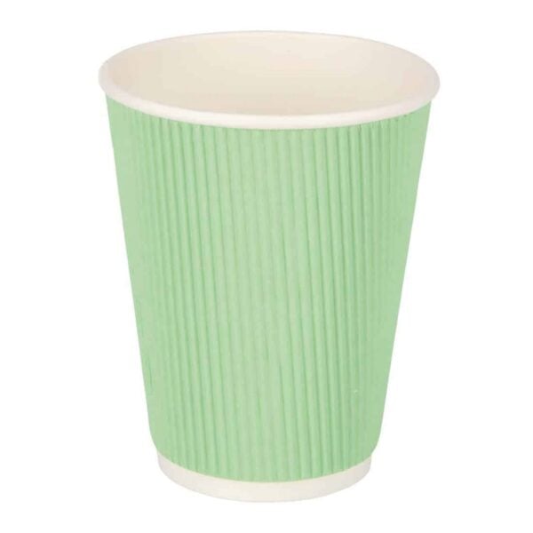 Fiesta Recyclable Coffee Cups Ripple Wall Turquoise 340ml / 12oz (Pack of 500) - Image 5