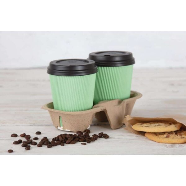 Fiesta Recyclable Coffee Cups Ripple Wall Turquoise 340ml / 12oz (Pack of 500) - Image 6