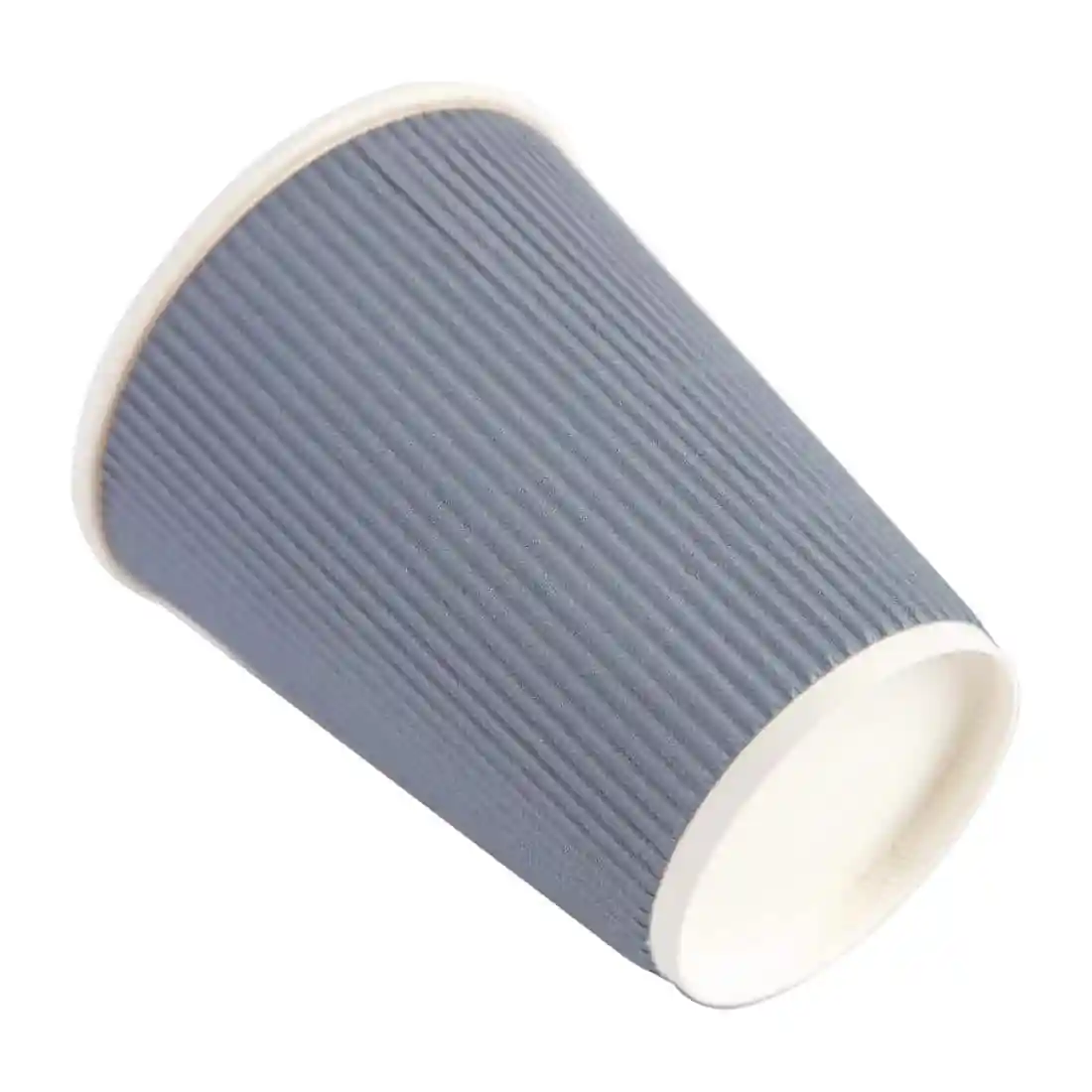 Fiesta Recyclable Coffee Cups Ripple Wall Charcoal 340ml / 12oz (Pack of 500) - Image 3