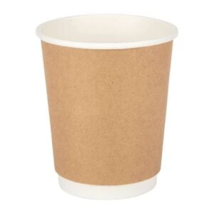 Fiesta Recyclable Coffee Cups Double Wall Kraft 225ml / 8oz (Pack of 25)