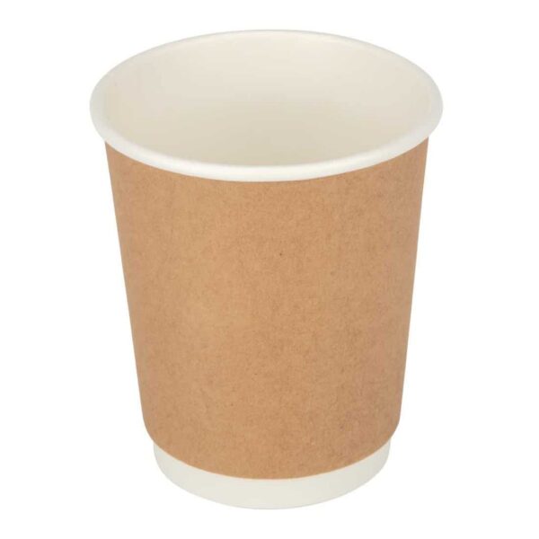 Fiesta Recyclable Coffee Cups Double Wall Kraft 225ml / 8oz (Pack of 25) - Image 3