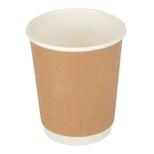 Fiesta Recyclable Coffee Cups Double Wall Kraft 225ml / 8oz (Pack of 500)