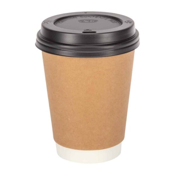 Fiesta Recyclable Coffee Cups Double Wall Kraft 340ml / 12oz (Pack of 500) - Image 4