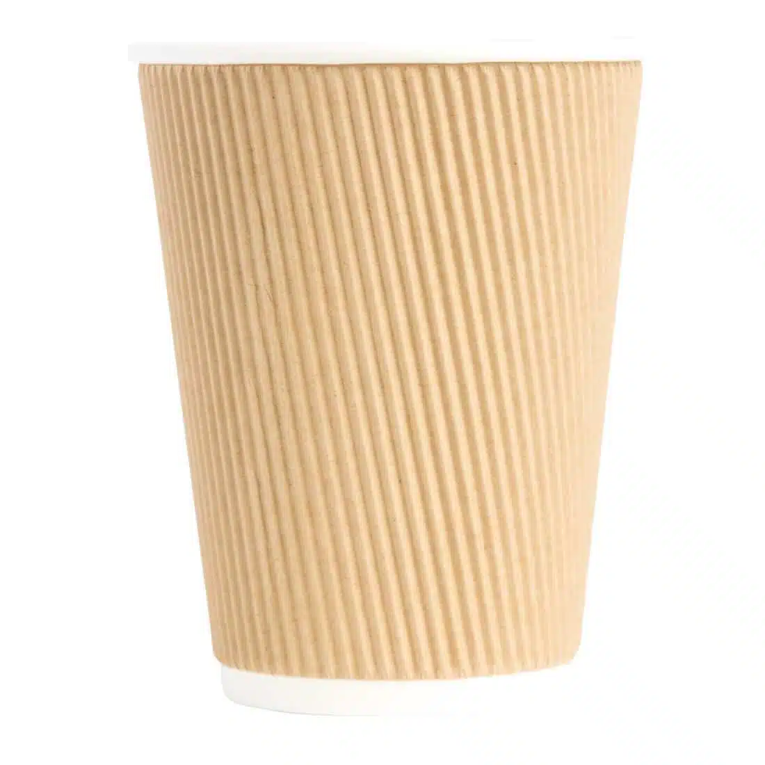 Fiesta Recyclable Coffee Cups Ripple Wall Kraft 340ml / 12oz (Pack of 25) - Image 4