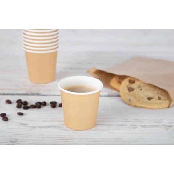 Fiesta Recyclable Espresso Cups Single Wall Kraft 112ml / 4oz (Pack of 50) - Image 4