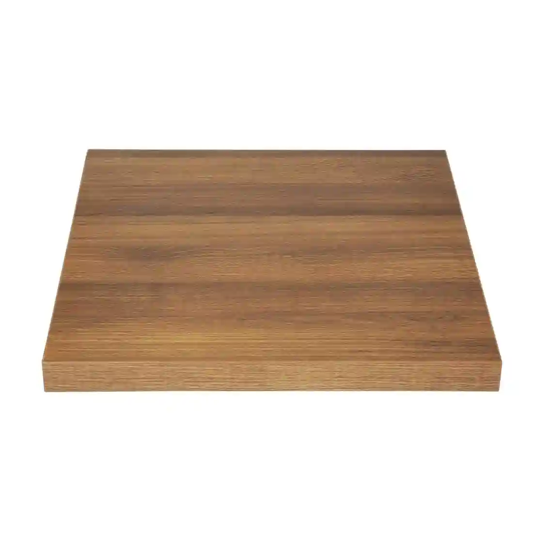 Bolero Pre-drilled Square Tabletop Rustic Oak 600mm - Image 1