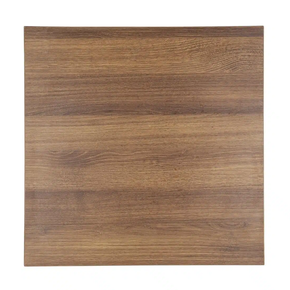 Bolero Pre-drilled Square Tabletop Rustic Oak 600mm - Image 2