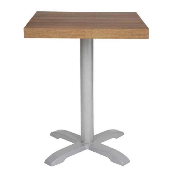 Bolero Pre-drilled Square Tabletop Rustic Oak 600mm - Image 6