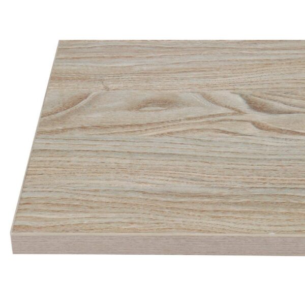 Bolero Pre-drilled Square Tabletop Antique Natural 600mm - Image 3