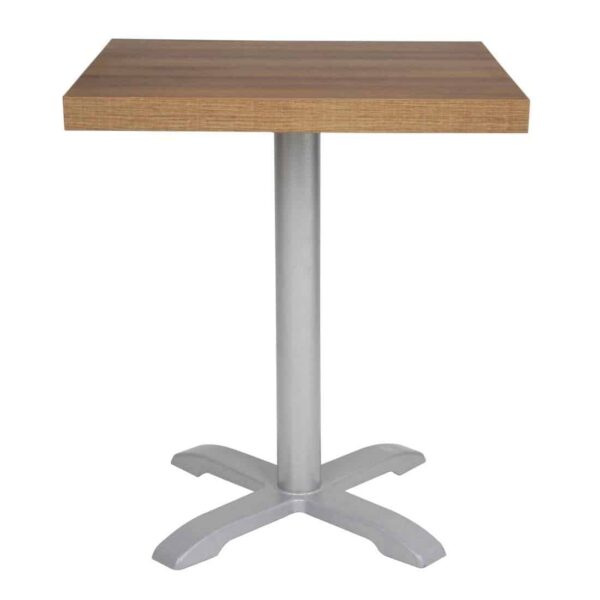 Bolero Pre-drilled Square Tabletop Rustic Oak 700mm - Image 5