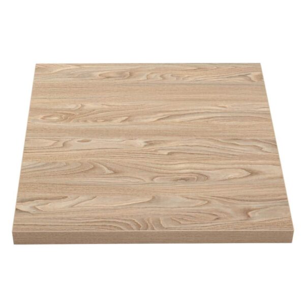 Bolero Pre-drilled Square Tabletop Antique Natural 700mm - Image 2