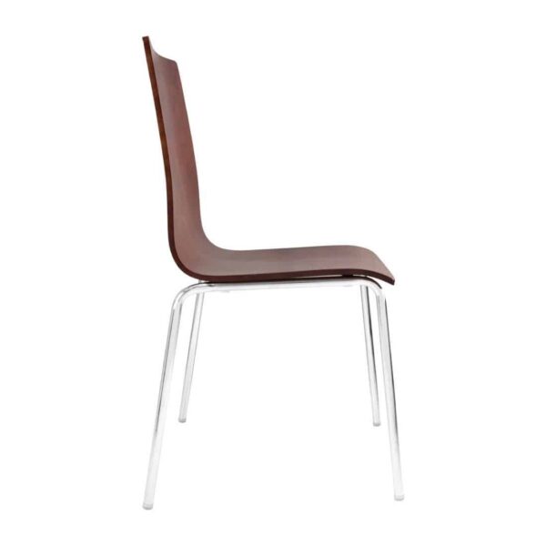 Bolero Square Back Side Chair Dark Chocolate Finish (Pack of 4) - Image 9