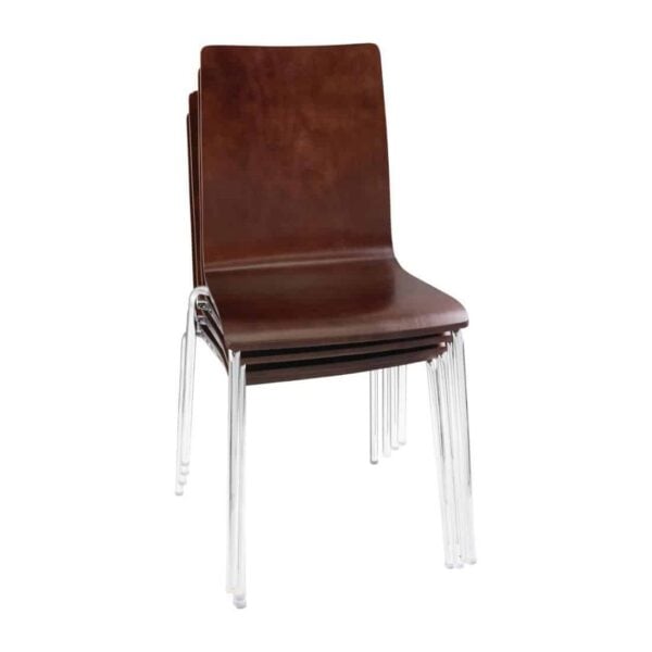Bolero Square Back Side Chair Dark Chocolate Finish (Pack of 4) - Image 10