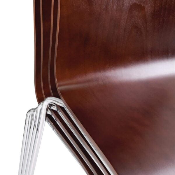 Bolero Square Back Side Chair Dark Chocolate Finish (Pack of 4) - Image 13