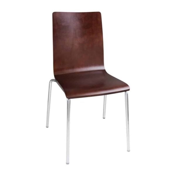 Bolero Square Back Side Chair Dark Chocolate Finish (Pack of 4) - Image 3