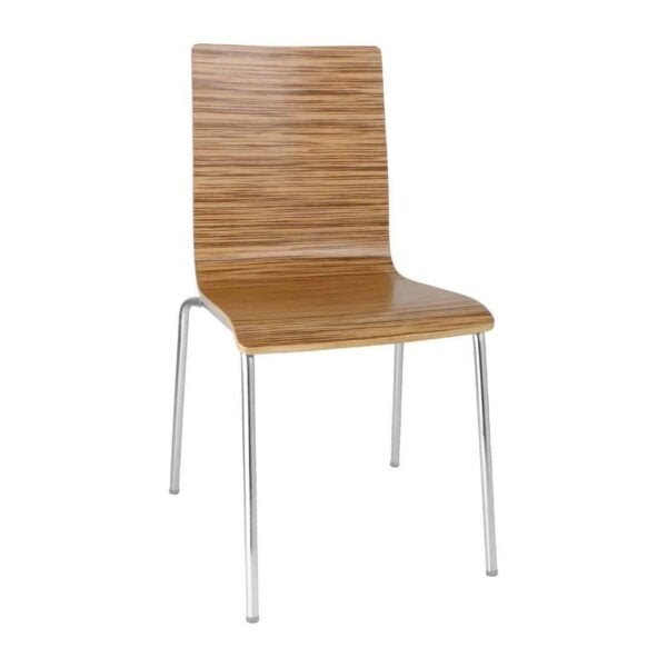 Bolero Square Back Side Chair Zebrano (Pack of 4) - Image 2