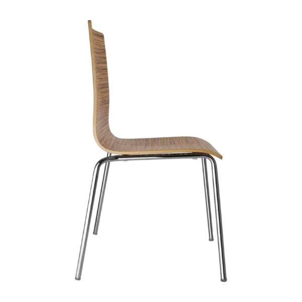 Bolero Square Back Side Chair Zebrano (Pack of 4) - Image 3