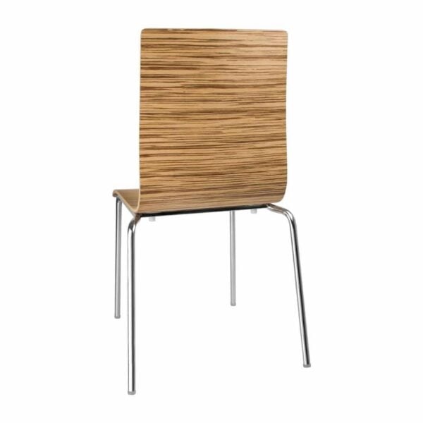 Bolero Square Back Side Chair Zebrano (Pack of 4) - Image 4