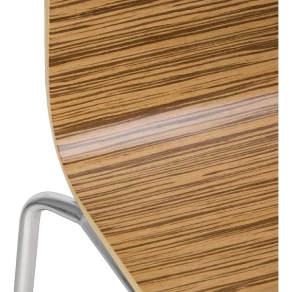 Bolero Square Back Side Chair Zebrano (Pack of 4) - Image 5
