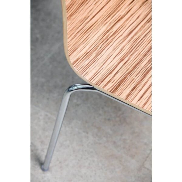 Bolero Square Back Side Chair Zebrano (Pack of 4) - Image 7