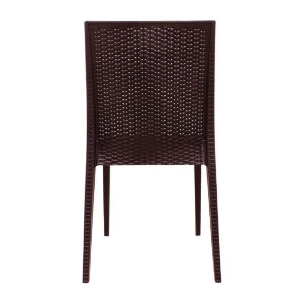 Bolero PP Rattan Bistro Side Chairs Brown (Pack of 4) - Image 5