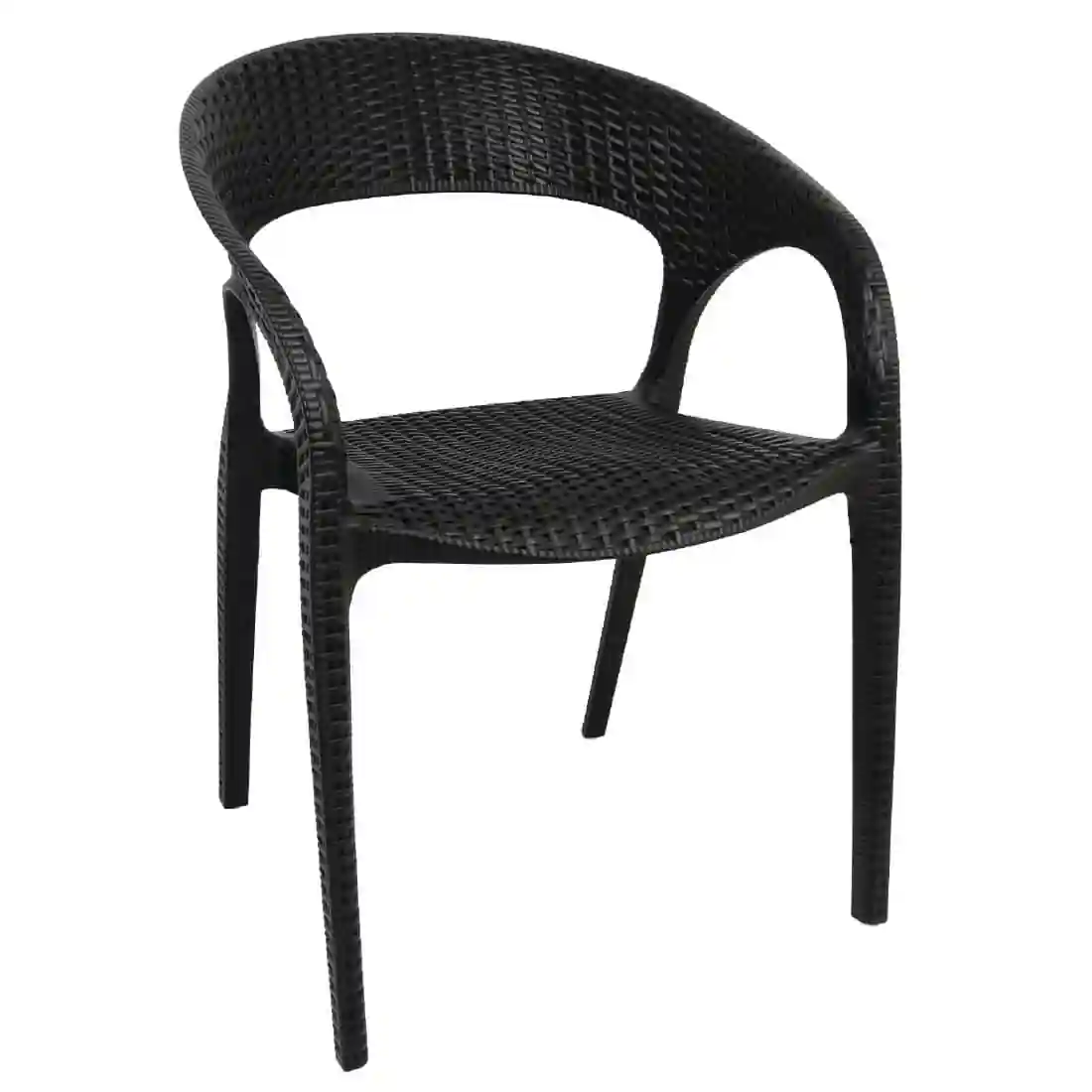 Bolero PP Rattan Wraparound Armchairs (Pack of 4) - Image 1