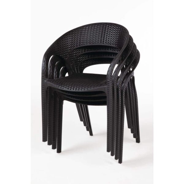 Bolero PP Rattan Wraparound Armchairs (Pack of 4) - Image 10