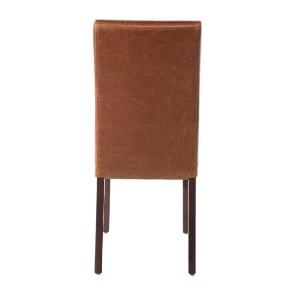 Bolero Faux Leather Dining Chair Antique Tan (Pack of 2) - Image 3