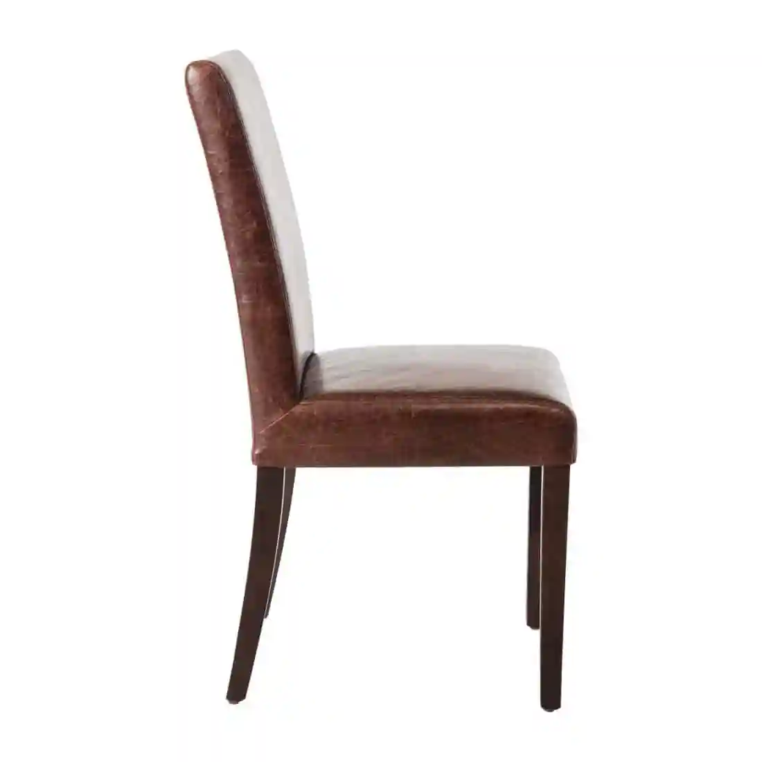 Bolero Faux Leather Dining Chair Antique Brown (Pack of 2) - Image 3