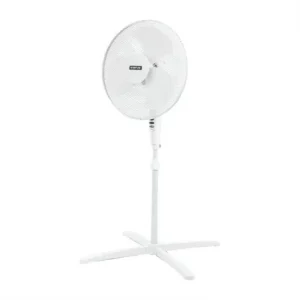 6′′ Oscillating White Pedestal Standing Fan