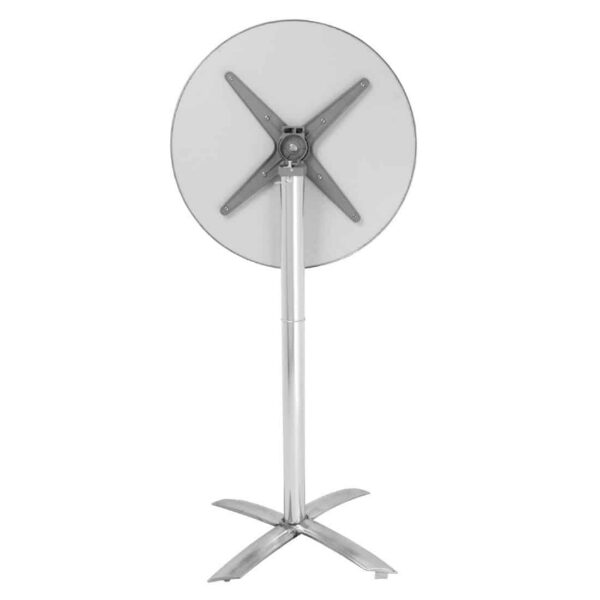 Bolero Round Flip Top Poseur Table Stainless Steel 600mm - Image 4