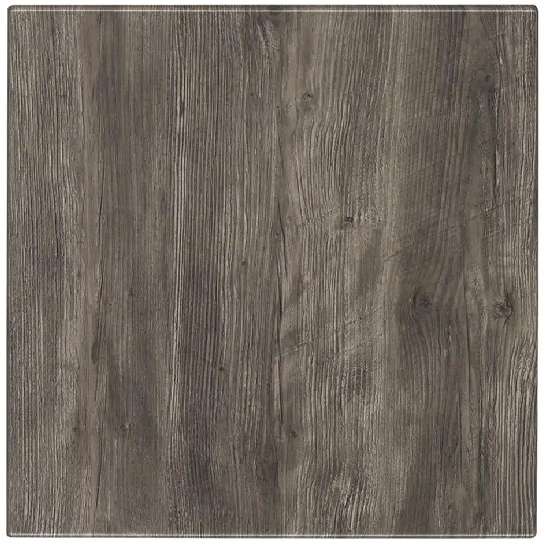 Werzalit Pre-drilled Square Table Top Ponderosa Grey 800mm