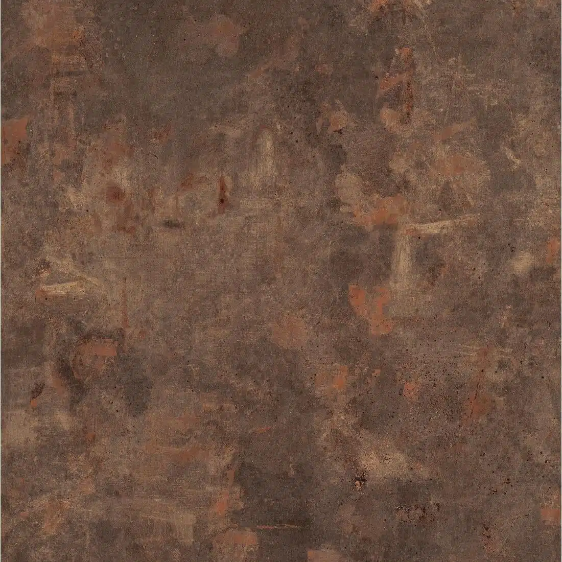 Werzalit Pre-drilled Square Table Top Rust Brown 600mm