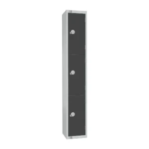 Elite Three Door Electronic Combination Locker Graphite Grey