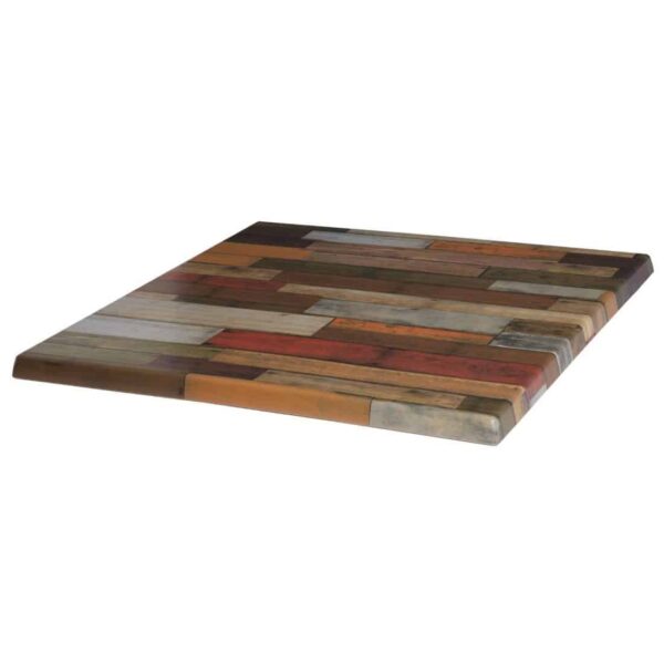 Werzalit Pre-drilled Square Table Top Blanchas Red 700mm - Image 4