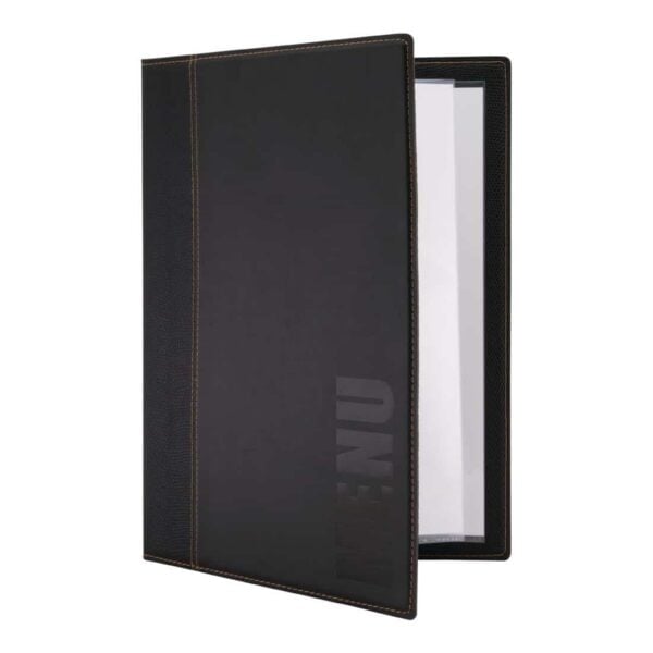 Securit Contemporary Menu Covers and Storage Box A4 Black - Image 3