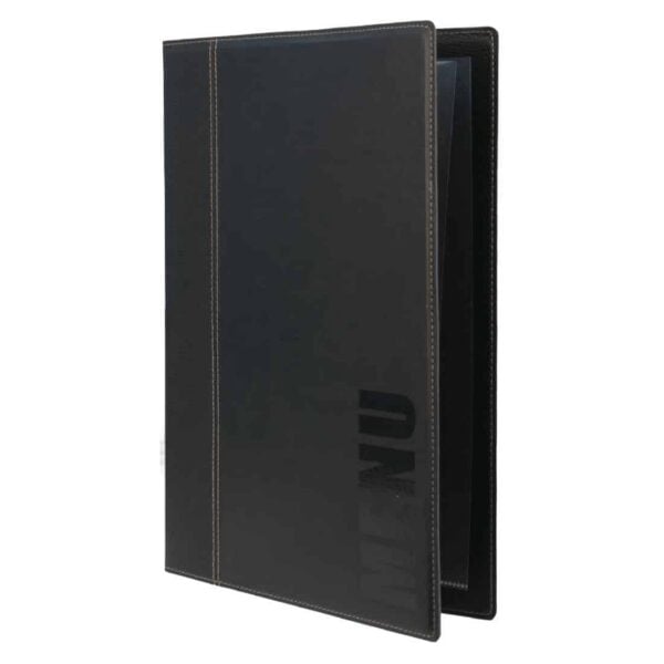 Securit Contemporary Menu Covers and Storage Box A4 Black - Image 6