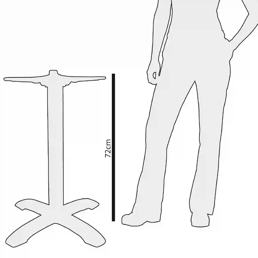 Bolero Cast Iron Decorative Brasserie Table Leg Base - Image 2